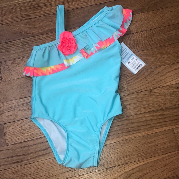 Cat & Jack Other - Blue Ruffle Cat & Jack Swimsuit 18M